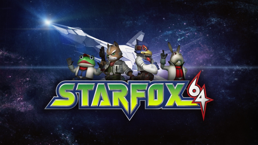 Título del Videojuego "Star Fox 64" junto a sus protagonistas